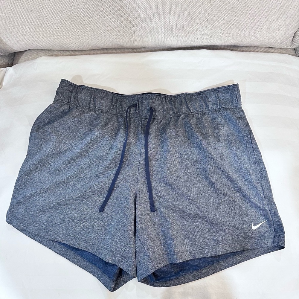 Nike Women's Heathered Blue Athletic Shorts